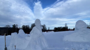 scene snow sculptures vasaloppet